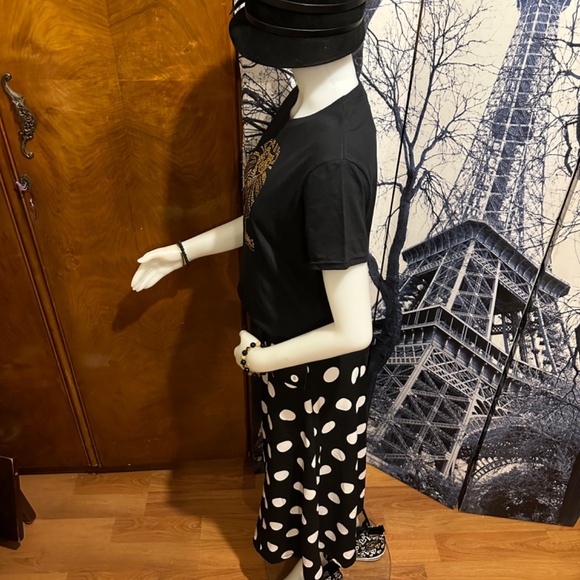 Messini Women’s Polka Dot Flared Skirt - Picture 2 of 7